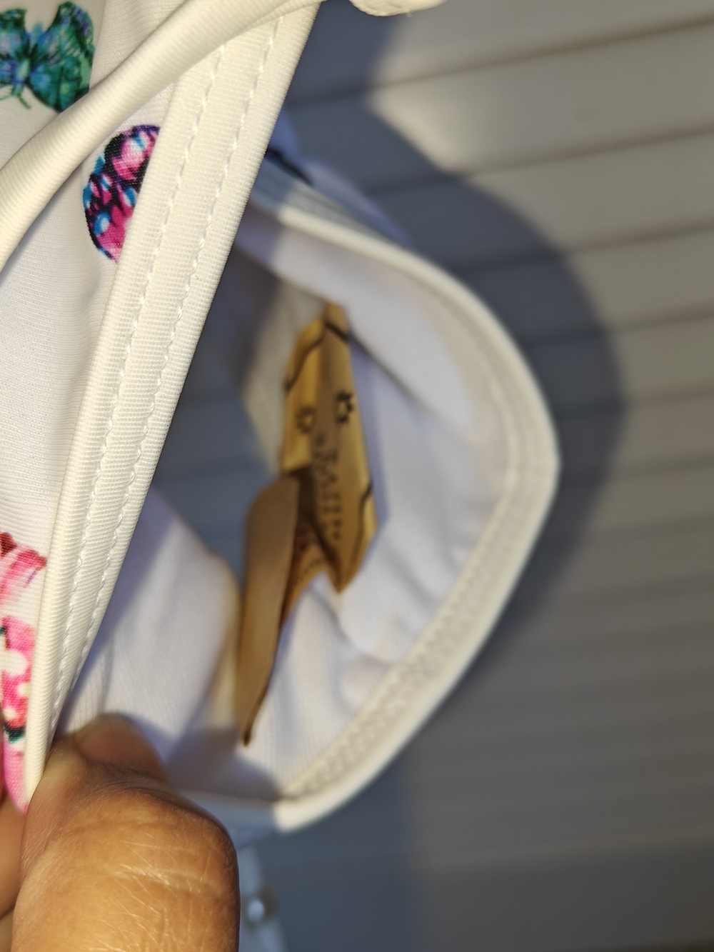 Amazon White Butterfly Print Bikini Set Women's Size M - Picture 6 of 8